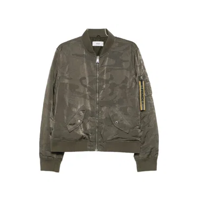 Fendi Camouflage-pattern Bomber Jacket In Green