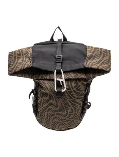 Pre-owned Fendi Canvas Backpack In Brown