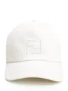 Fendi Canvas Baseball Cap Hats White