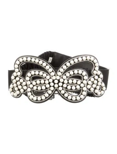 Pre-owned Fendi Canvas Belt In Black