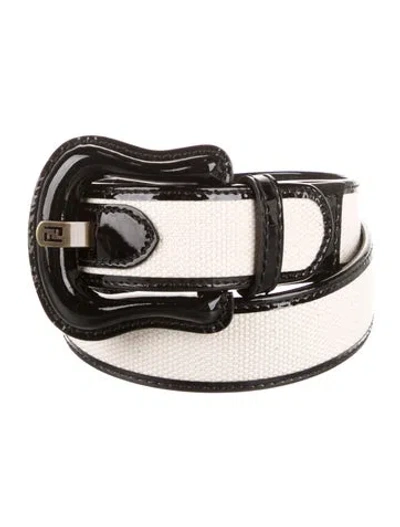 Pre-owned Fendi Canvas Belt In Multi