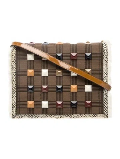 Pre-owned Fendi Canvas Crossbody Bag In Brown