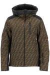 FENDI 'CANVAS FF SKI DOWN JACKET WITH FEATHER