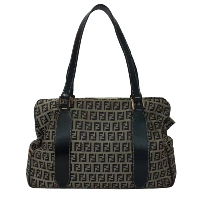 Pre-owned Fendi Canvas Leather Tote Bag ()