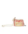Fendi Canvas Miniature Bag With Red Embroidery
