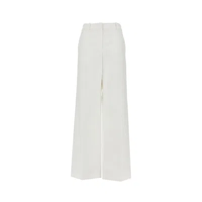 Fendi Canvas Pants With Mid-leg Drawstring In White