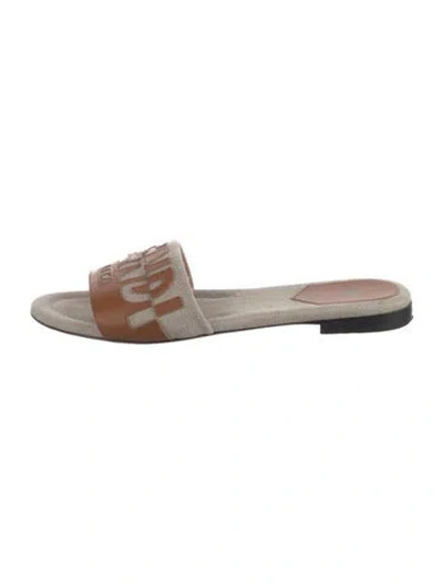 Pre-owned Fendi Canvas Patterned Flats In Multi