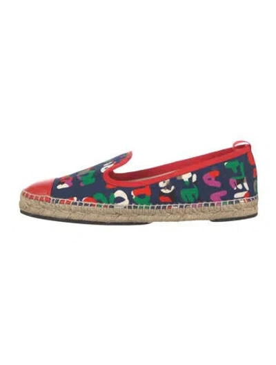 Pre-owned Fendi Canvas Printed Espadrilles In Blue