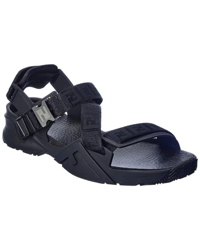 Fendi Canvas Sandal In Blue
