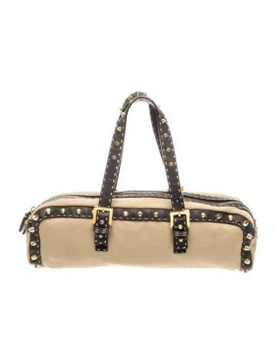 Pre-owned Fendi Canvas Selleria In Neutral