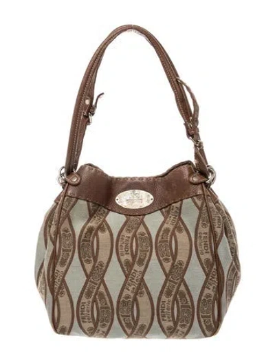 Pre-owned Fendi Canvas Shoulder Bag In Brown