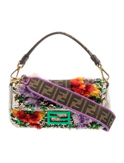 Pre-owned Fendi Canvas Shoulder Bag In Multi