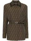 Fendi Women Canvas Single-breasted Jacket In Green
