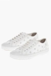 Fendi Canvas Sneakers With Embroidered Monogram Motif
