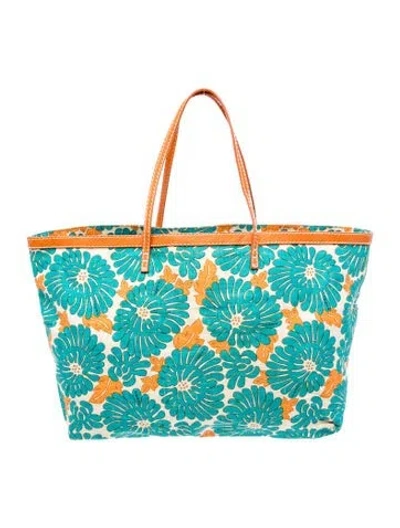 Pre-owned Fendi Canvas Tote In Blue