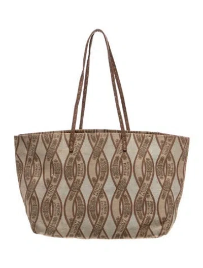 Pre-owned Fendi Canvas Tote In Neutral
