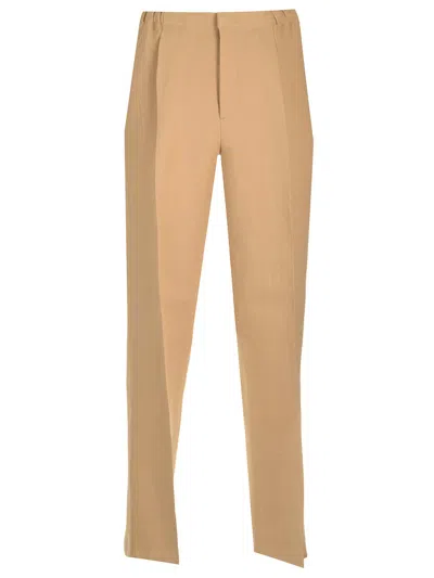 Fendi Canvas Trousers In Brown