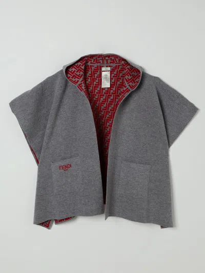Fendi Cape  Kids Color Grey In Gray