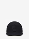 Fendi Cashmere And Wool Cap Featuring Embroidery In Black