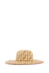 Fendi Cappello Ff In Brown