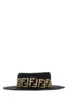 Fendi Monogram-pattern Raffia Hat