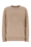 Fendi Cappuccino Cotton Oversize Sweatshirt In Brown