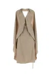 Fendi Abito In Flanella Gessata Beige