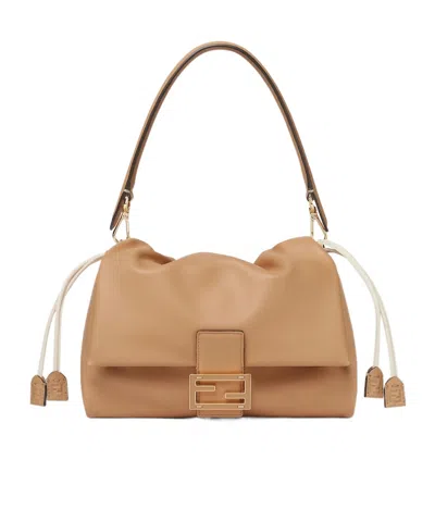 Fendi Mamma Baguette Medium Shoulder Bag In Brown