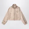 Fendi Logo-patch Jacket In Neutral