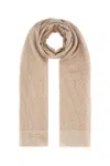 Fendi Cappuccino Silk Blend Scarf In Gray