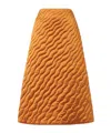 Fendi Caramel Quilted Silk Skirt In Orange
