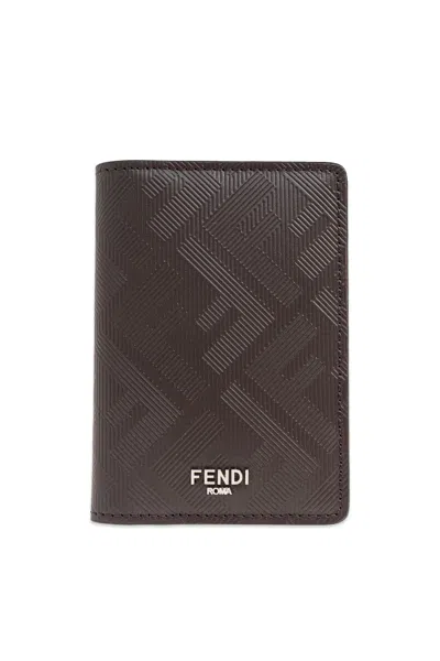 Fendi Card Case In Brown