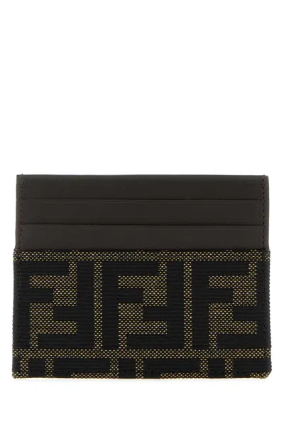 Fendi Card Case Ff J/vit.g In Brown