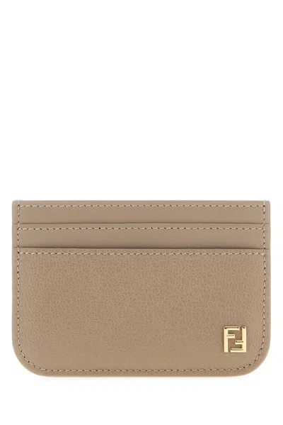 Fendi Card Case In Gray