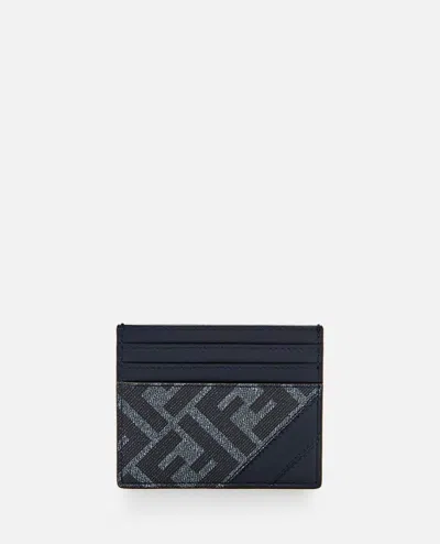 Fendi Card Case Pu Ff 1974 St. In Black