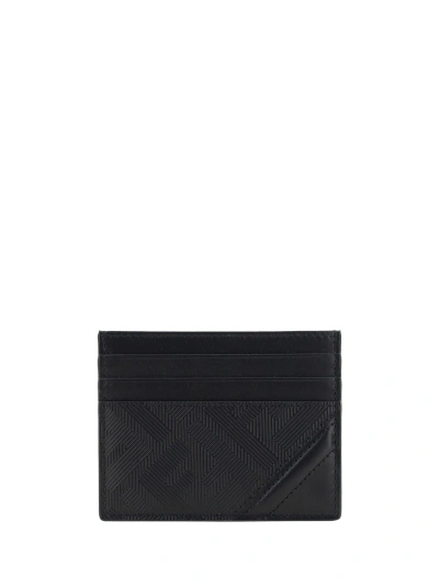 Fendi Card Holder In Nero/palladio