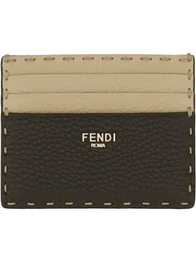 Fendi Card Holder Saddlery In Nude