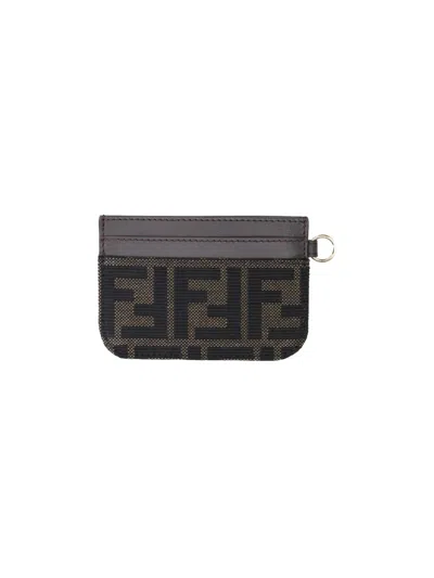 Fendi Cardholder "ff" In Brown