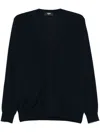 Fendi Ff-embossed Cardigan In Blue