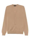 Fendi Ff-embossed Cardigan In Brown