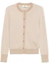 Fendi Ff Wool Cardigan In Brown