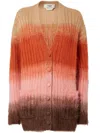 Fendi Gradient Knit Cardigan Featuring Front Pockets In Multi
