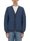 Fendi Ff Cardigan In Blue