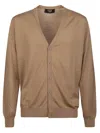 Fendi Ff-embossed Cardigan In Brown