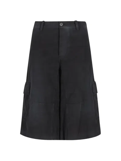 Fendi Cargo Cropped Trousers In Black