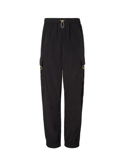 Fendi Cargo Nylon Trousers In Black