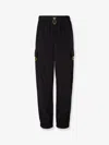 Fendi Straight Trousers Elastic Waistband Cargo Pockets In Black