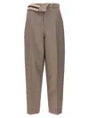 Fendi High-waisted Pleated Front Trousers With Side Pockets