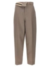 Fendi High-waisted Pleated Front Trousers With Side Pockets