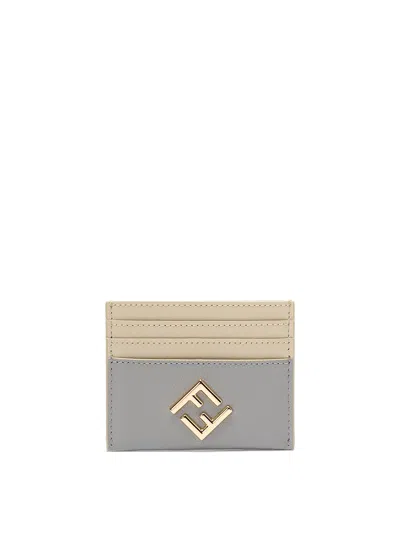 Fendi Ff Diamondscard Case In Beige